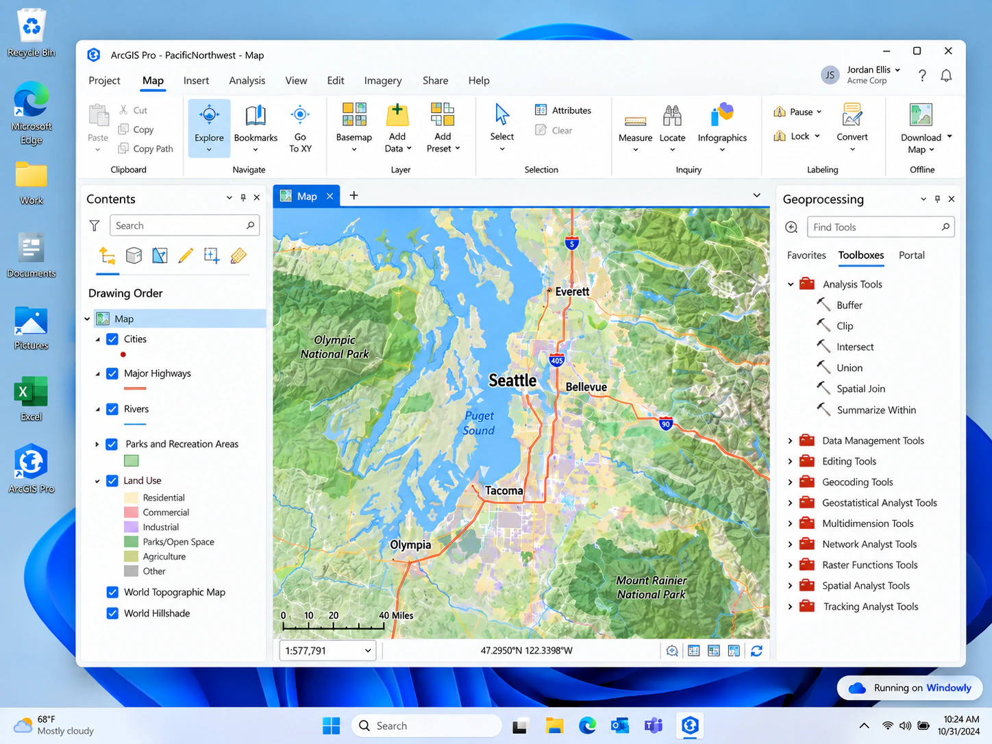 ArcGIS Pro open inside Windows on a Mac