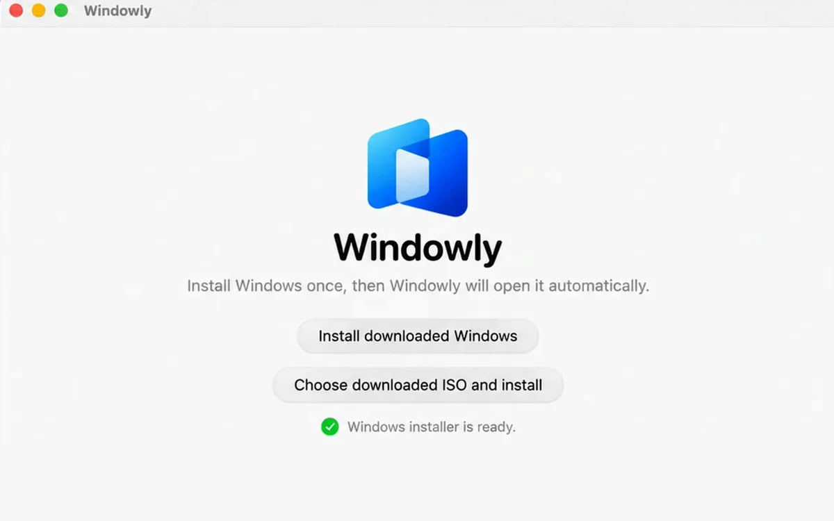 Windowly preparing Windows on a Mac