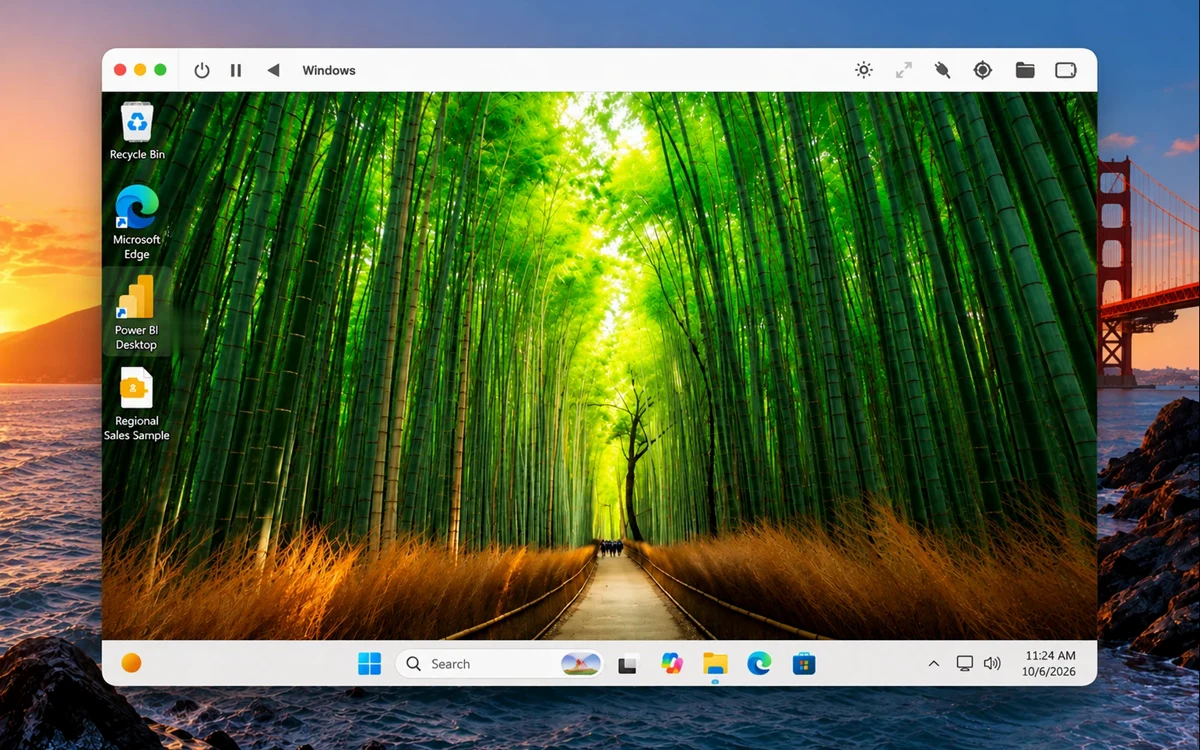 Windows 11 running locally on a Mac
